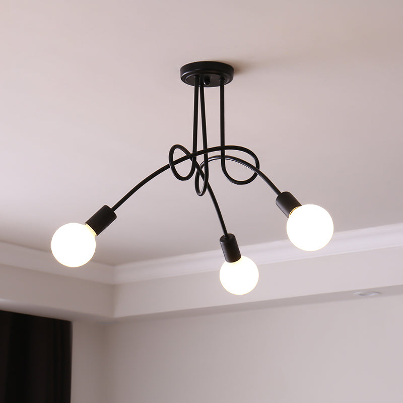 Oasis Lampe De Plafond Sputnik Métal Verre Art Unique