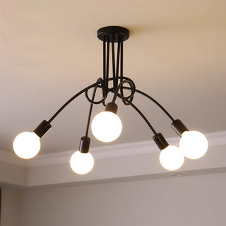 Oasis Lampe De Plafond Sputnik Métal Verre Art Unique