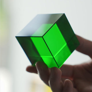 Colored Crystal Cube Table Lamp-Neutral Decor