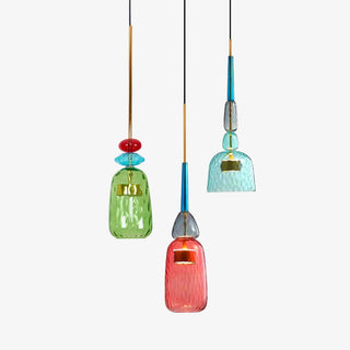 Muse Suspension en Verre Bohémienne
