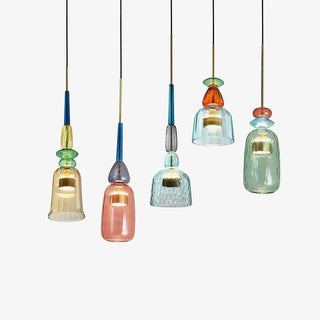 Muse Suspension en Verre Bohémienne