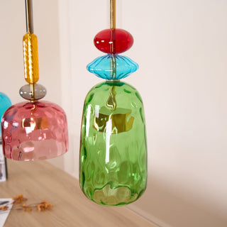 Muse Suspension en Verre Bohémienne