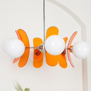 Prism Créativité Sputnik Verre Orange Lustre