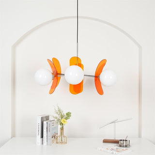 Prism Créativité Sputnik Verre Orange Lustre