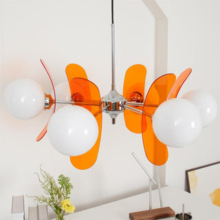 Prism Créativité Sputnik Verre Orange Lustre