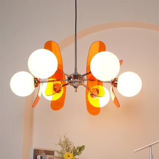 Prism Créativité Sputnik Verre Orange Lustre
