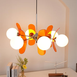 Prism Créativité Sputnik Verre Orange Lustre