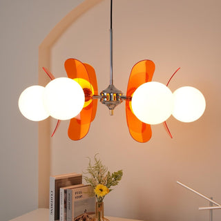 Prism Créativité Sputnik Verre Orange Lustre