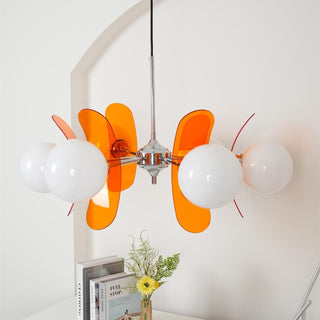 Prism Créativité Sputnik Verre Orange Lustre