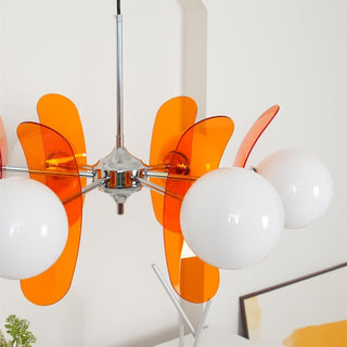 Prism Créativité Sputnik Verre Orange Lustre