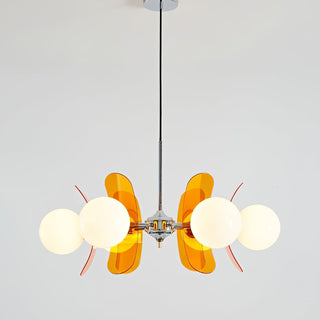 Prism Créativité Sputnik Verre Orange Lustre