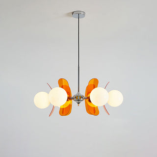 Prism Créativité Sputnik Verre Orange Lustre