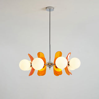 Prism Créativité Sputnik Verre Orange Lustre
