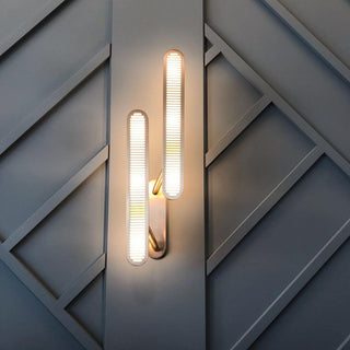 Lustra Lampe Murale en Laiton avec Grille Fendue