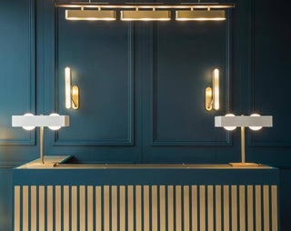 Lustra Lampe Murale en Laiton avec Grille Fendue