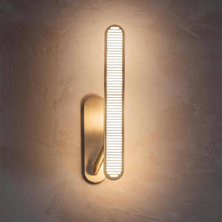Lustra Lampe Murale en Laiton avec Grille Fendue