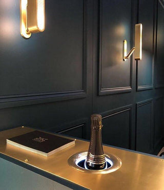 Lustra Lampe Murale en Laiton avec Grille Fendue