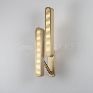 Lustra Lampe Murale en Laiton avec Grille Fendue