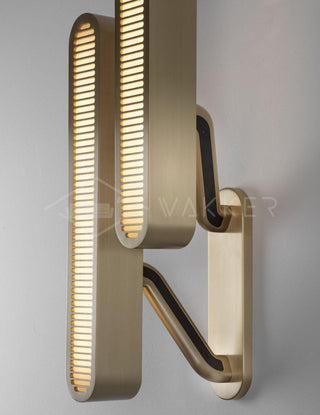 Lustra Lampe Murale en Laiton avec Grille Fendue