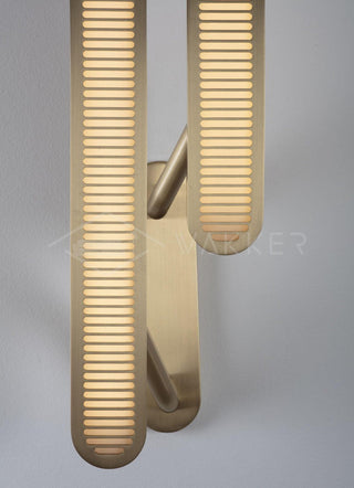 Lustra Lampe Murale en Laiton avec Grille Fendue