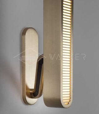Lustra Lampe Murale en Laiton avec Grille Fendue