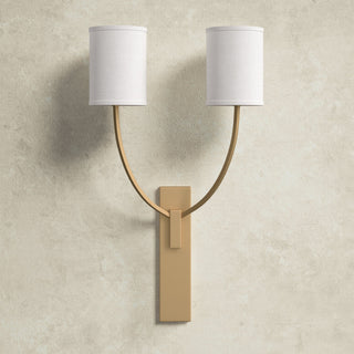 Slate Lampe Murale En Métal Et Tissu Minimaliste Moderne