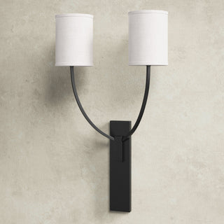 Slate Lampe Murale En Métal Et Tissu Minimaliste Moderne