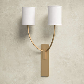 Slate Lampe Murale En Métal Et Tissu Minimaliste Moderne