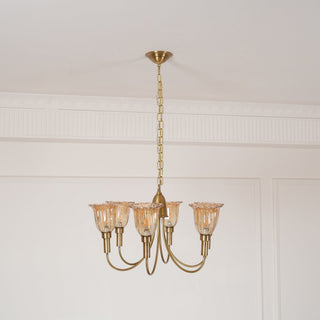 Tempo Lustre Métal Laiton Art Déco Vintage