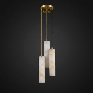 Column Alabaster Staircase Chandelier-Neutral Decor