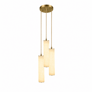 Column Alabaster Staircase Chandelier-Neutral Decor