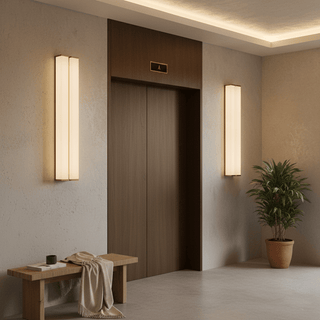 Columnar Fabric Sconce-Neutral Decor