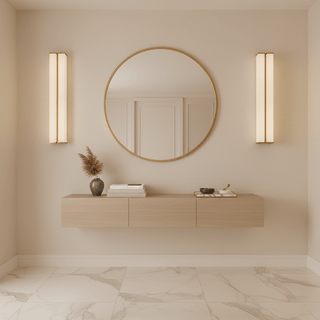 Columnar Fabric Sconce-Neutral Decor