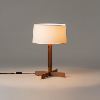 Rinivena Bois & Tissu Lampe de Table Contemporaine