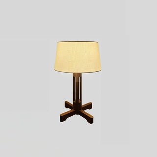 Rinivena Bois & Tissu Lampe de Table Contemporaine