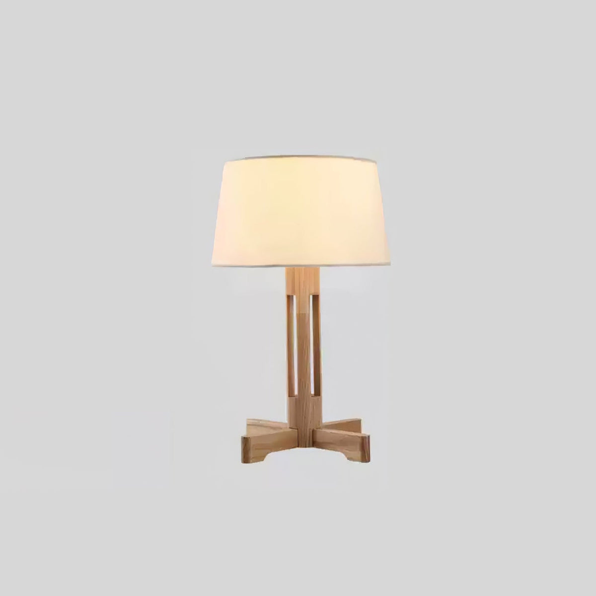 Rinivena Bois & Tissu Lampe de Table Contemporaine