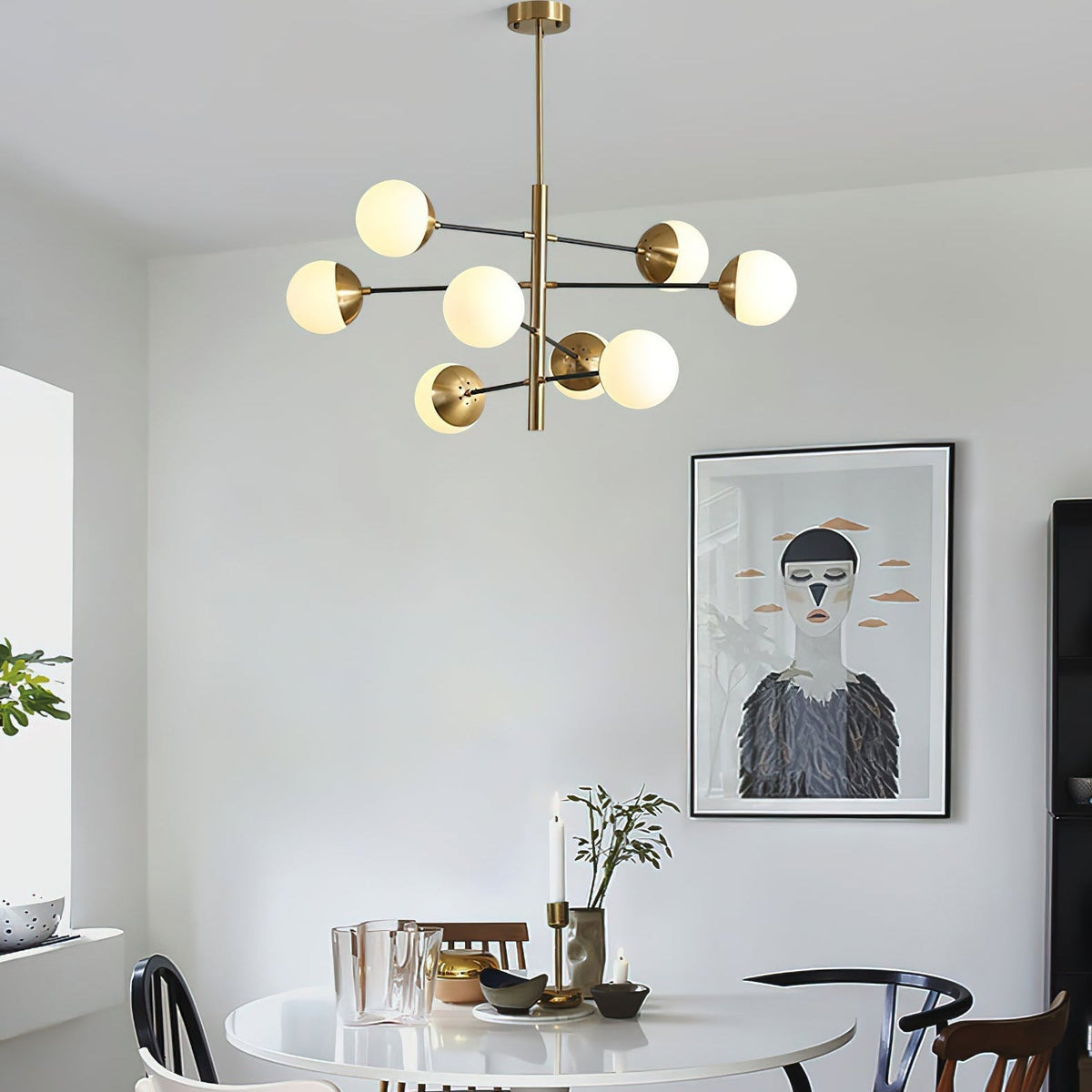 Ultra Lustre Métal Laiton Verre Minimaliste Moderne