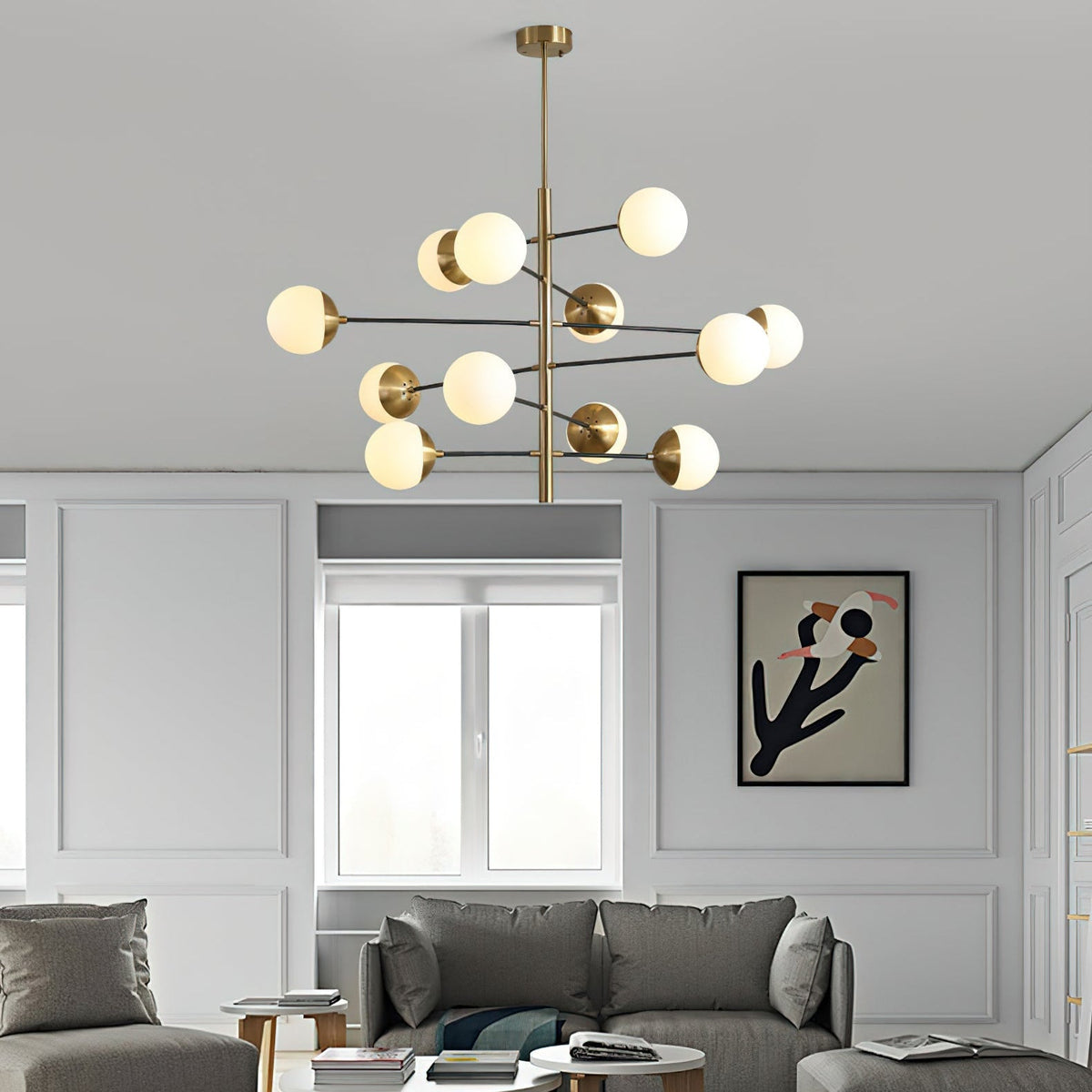 Ultra Lustre Métal Laiton Verre Minimaliste Moderne