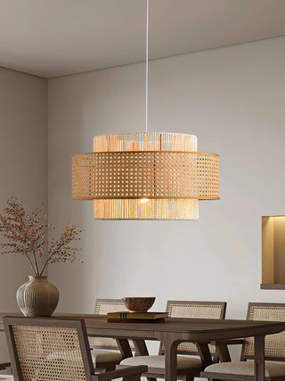 Ulshayra Lampe Suspension en Rotin Concentrique