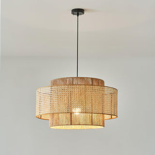 Ulshayra Lampe Suspension en Rotin Concentrique