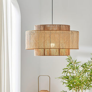 Ulshayra Lampe Suspension en Rotin Concentrique