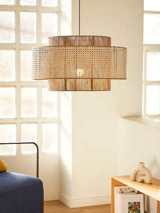 Ulshayra Lampe Suspension en Rotin Concentrique
