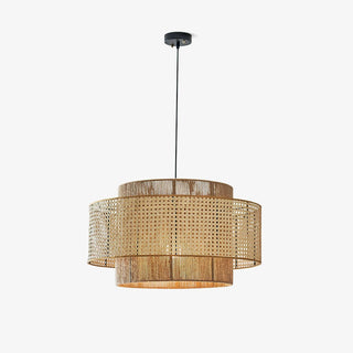 Ulshayra Lampe Suspension en Rotin Concentrique