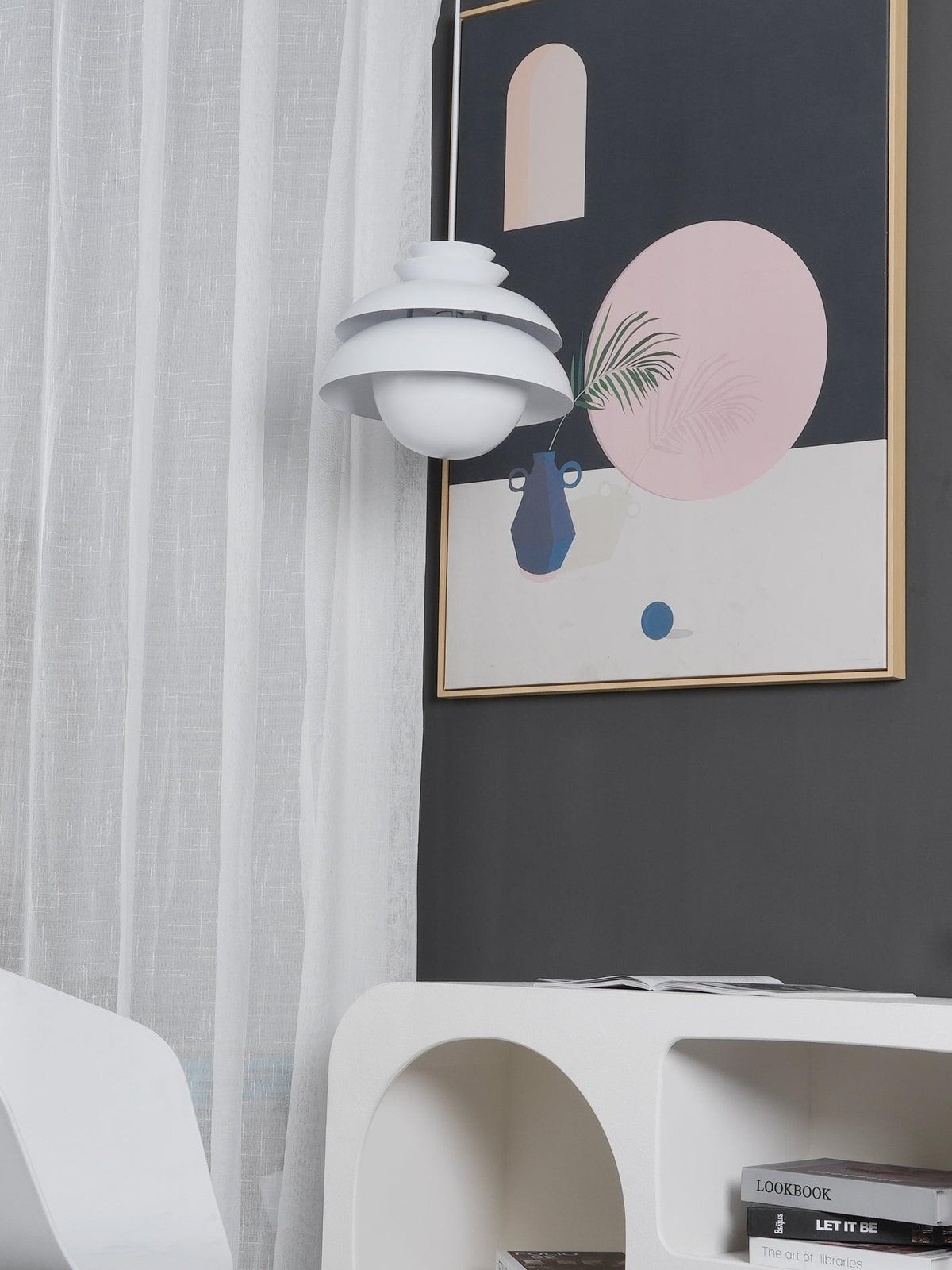Orlenna Suspension Scandinave Blanche