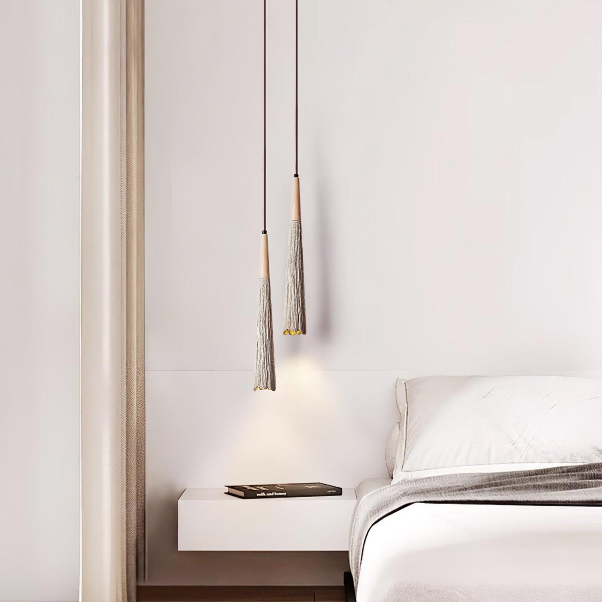 Iselalis Lampe suspendue en béton plissé