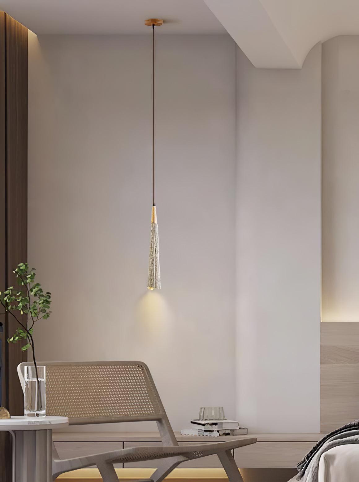 Iselalis Lampe suspendue en béton plissé