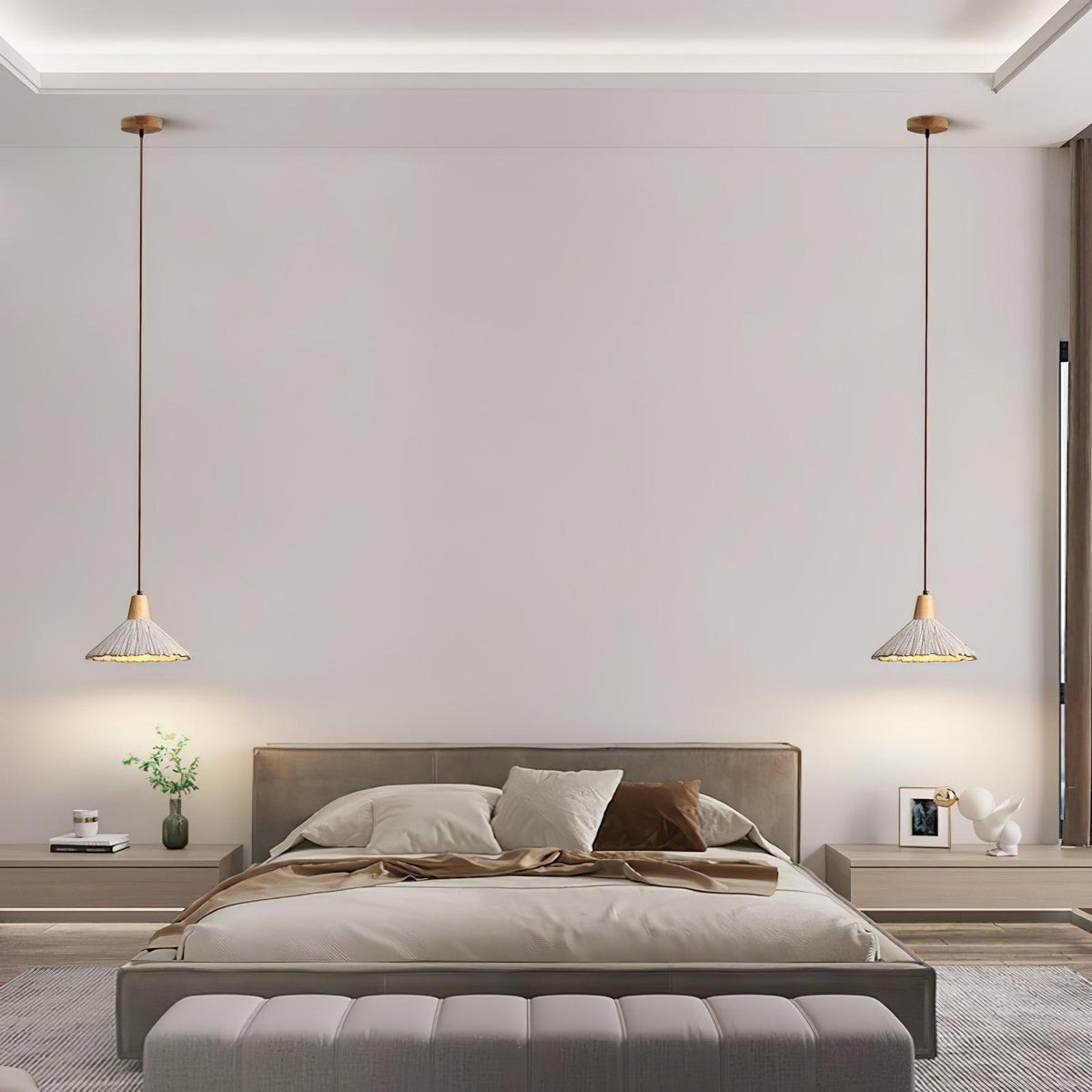 Iselalis Lampe suspendue en béton plissé