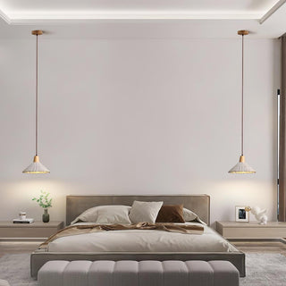 Solara Lampe suspendue en béton plissé