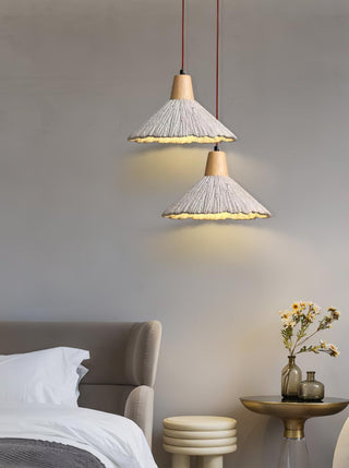 Solara Lampe suspendue en béton plissé