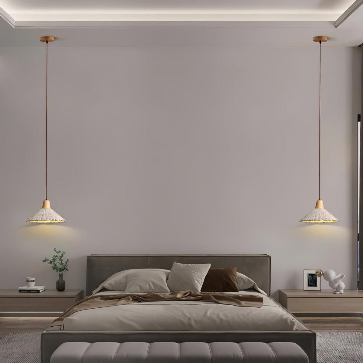 Iselalis Lampe suspendue en béton plissé